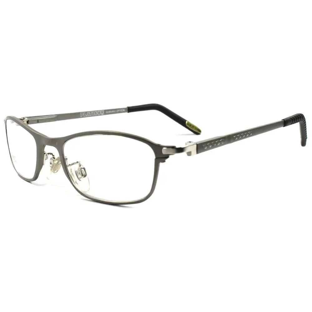 Upscale Hot Rectangle Optical  Mens Womens Eye Glasses Silver Frames
